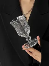 レトロ彫刻デザインのシャンパングラス【バロックスタイル・軽やかで上品・冷飲用】