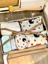 可愛いソフト布製ポーチ【マルチ用途・旅行用・化粧・洗面道具収納】