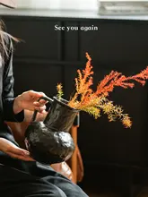 ミニ陶器花瓶【ヴィンテージスタイル・デスク装飾用・水耕植物にも最適】