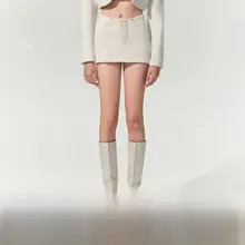 FTT Flythetruth 毛糸スカートとショートジャケットの2点セット【春秋向け・韓国風】