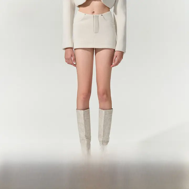 FTT Flythetruth 毛糸スカートとショートジャケットの2点セット【春秋向け・韓国風】