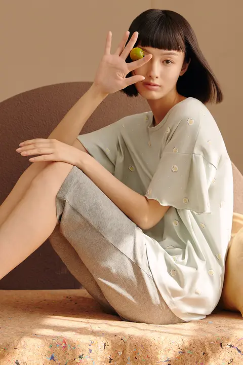 春夏用カップルパジャマ【男性用パンツ・女性用ワンピース・ルームウェア】（セットアップ対応）