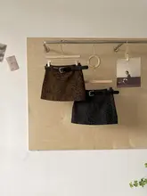 アメリカンヴィンテージ風ヒョウ柄ハイウエストミニスカート【体型カバー・タイトフィット】