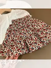 スカート キッズ ガールズ 花柄 おしゃれ お姫様風 夏