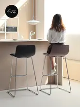 北欧スタイル 高脚バースツール【シンプルデザイン・ステンレス製・カフェ用】