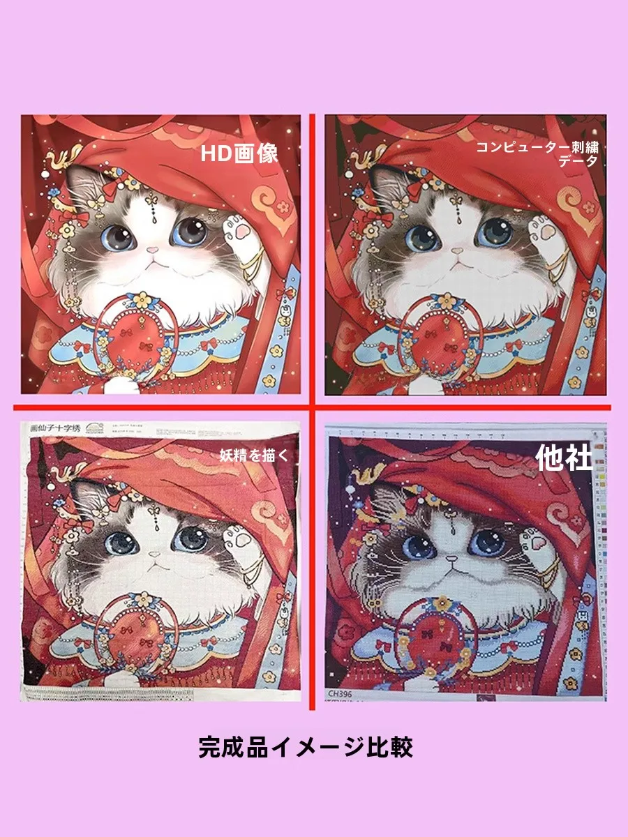 極光物語 クロスステッチキット：モダンデザインでリビングに手作りインテリアを実現