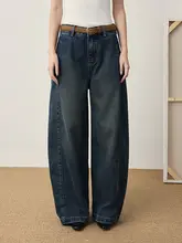クラシックデザインの弯刀デニムパンツ【中低腰・フレアスタイル】