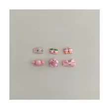 ベビーヘアクリップ キッズ ガールズ 産毛用 髪に優しい 安全 可愛い 夏 パッチン留め ヘアアクセサリー