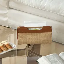 レトロな収納ボックス【デスク整理用・バスケット風・ティッシュケース】