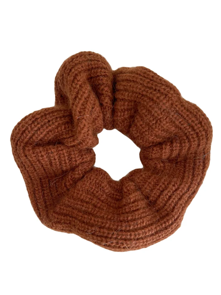 秋冬用 毛糸の大腸圈【ラクダデザイン・クマの毛糸ヘアゴム】