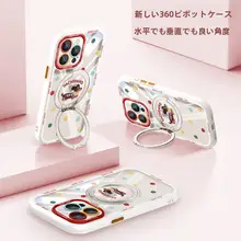 ADDTHIS 可愛い犬デザインのiPhone用透明ケース【スタンド付き・対応機種多数】（セットアップ対応）