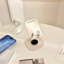 全金属製デスク用スマホスタンド【折りたたみ式・学習・視聴用】