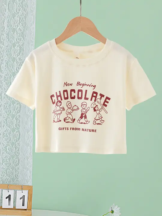 子供用 半袖Tシャツ【夏用・露おへそデザイン・トレンド】