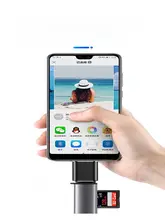 iPhone対応 OTG変換アダプタ【外付けUSBメモリ接続用・Lightningインターフェース】