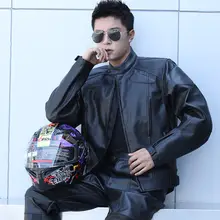 防風防水 メンズバイクジャケット【PUレザー・四季対応・耐摩耗・バイク用】