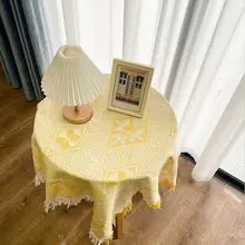 テーブルクロス 布製 イエロー 北欧風 上品 インスタ映え リビング ダイニング 防塵カバー インテリア