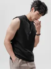 快適な涼感！速乾性の男性用ジムベスト【ノースリーブ・夏用】