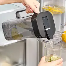 高温に耐える食品級プラスチック製冷水ポット【大容量・密閉タイプ・冷蔵庫対応】