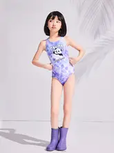 ZOKE 子供用 速乾タイプ競泳水着【パンダ柄・三角デザイン・専門的なトレーニング向け】