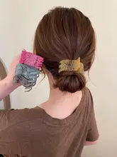 高級感あるブロンドシェイプのヘアクリップ【女性用・後頭部にフィット・インフルエンサー風】
