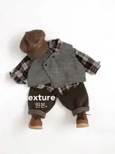 2点セット キッズ ボーイズ ガールズ ニットベスト ワイドパンツ 前合わせ おしゃれ 春 秋