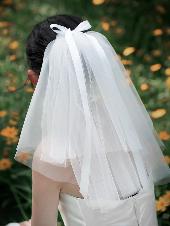 ウェディングベール【ロマンティックなデザイン・写真撮影用・新婦用】