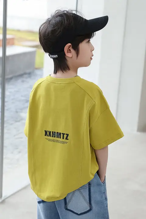 コットン製 男の子用 半袖Tシャツ【夏用・カジュアルデザイン・動物プリント】