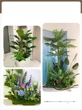 フェイクツリー 植物  インテリア装飾 セット グリーン景観 デコレーション 設置
