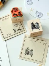 可愛いネコの木製スタンプ【おしゃれな手帳装飾・ラバーソール】