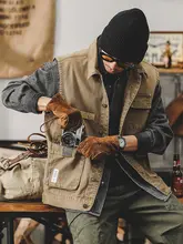 アメリカンスタイルの厚手ヴィンテージ工業ジャケット【秋用・アウトドア・多ポケット】
