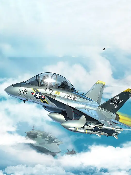 自由に組み立て可能な戦闘機模型【F18E スーパーホーネット・単座/双座対応】