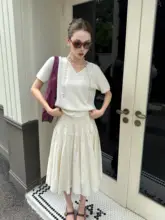 春秋用 薄手のエアリーなティンセルスカート【フレアデザイン・プリーツ・Aライン】