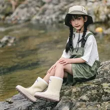 子供用束口 レインシューズ アウトドア キャンプ 防水