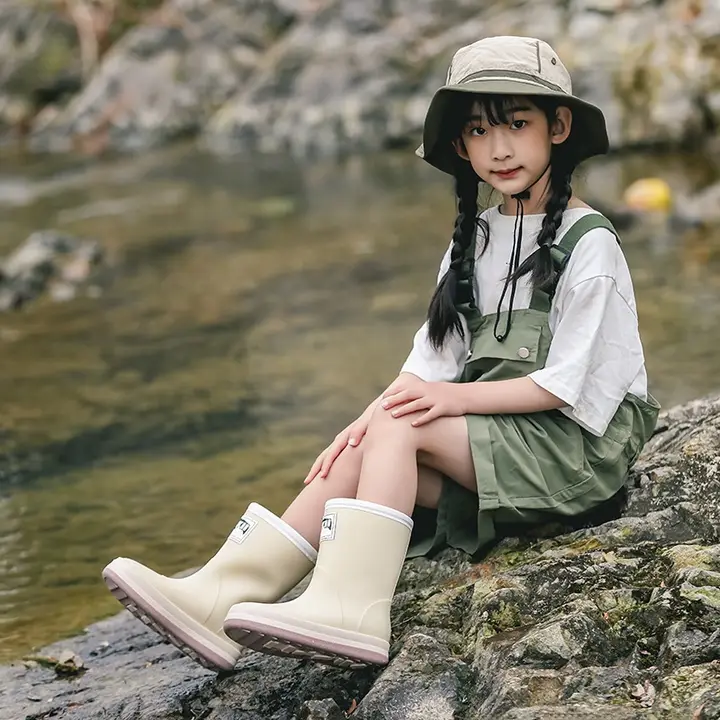 子供用束口 レインシューズ アウトドア キャンプ 防水