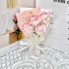 ミニ花束【ポケットサイズ・の花・バラとひまわり】（セットアップ対応）