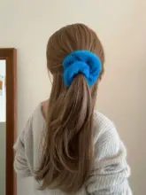 秋冬用 毛糸の大腸圈【ラクダデザイン・クマの毛糸ヘアゴム】