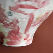 手描き陶器花瓶【モダンデザイン・インテリア装飾用・玄関・リビング用】