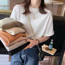 華夫格デザインの半袖Tシャツ【女性用・夏用・ゆったりシルエット・カジュアル】