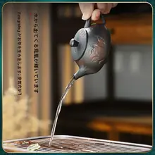 シンプルデザイン 陶器製紫砂急須【家庭用・復古スタイル】