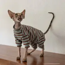 無毛猫用保護服【軽量・保温・デザインカットソー】
