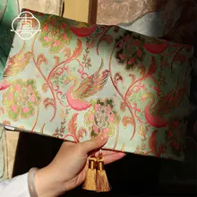 国風デザインの手帳【ハンドメイド・金織り・A5対応】