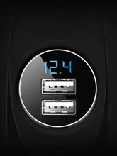 多機能カーチャージャー【急速充電・煙草用アダプター・データケーブル付き】