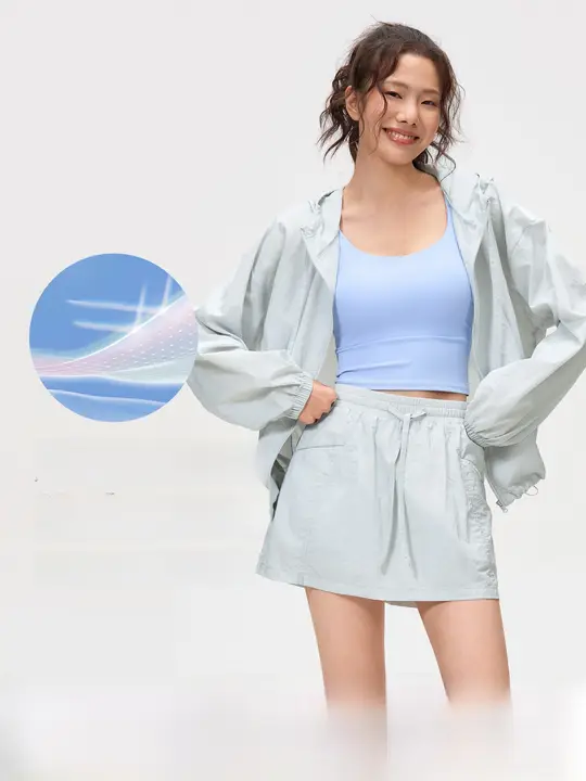 アウトドア用 Aラインミニスカート【ポケット付き・透 breathable・防止透け】（セットアップ対応）