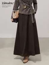 フレアスカート レディース ウール ヴィンテージ ブラウン ハイウエスト 着痩せ Aライン ミディアム丈 秋冬