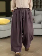 ヴィンテージ風リネンパンツ【極上の柔らかさ・バルーンシルエット・ハーレムスタイル】