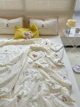可愛いキャラクターの夏用冷感ニットキルト【洗濯機対応・薄手・寝具用】