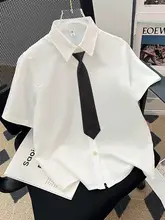 夏用 基本の短袖白シャツ【デザイン性あり・通勤向け・JKスタイル】
