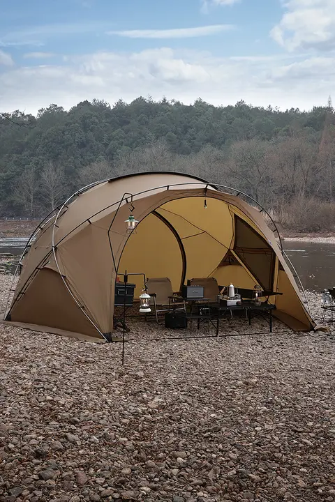 The Primitive アウトドア用ボール型ドームテント【四季用・厚手・防風防雨】