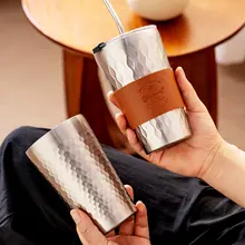 タンブラー ステンレス ダブルウォール 断熱 ストロー付き 保温 保冷 コーヒー ビール 「onlycook」