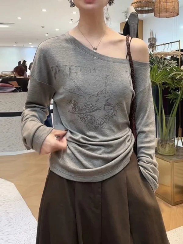 女性用アシンメトリックオフショルダーTシャツ：ビッグtシャツ レディース 人気 ブランドの選定基準